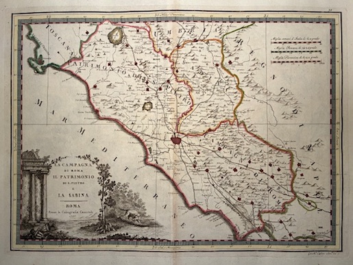 Cassini Giovanni Maria (1745-1824) La Campagna di Roma, il Patrimonio di S. Pietro e la Sabina 1790 Roma 